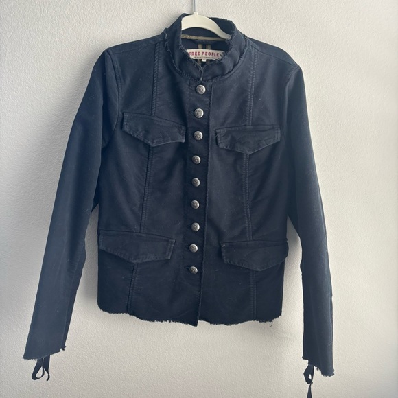 Free People Ella Sergeant Military Jacket Medium - Picture 5 of 12